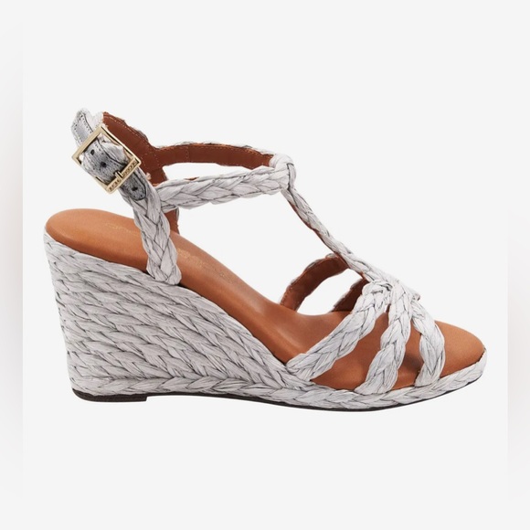 NWOT Andre Assous Madeira Raffia Wedge Sandal Made in Spain - Picture 6 of 10